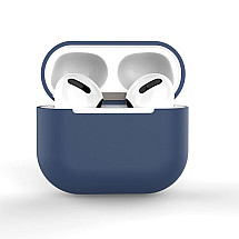 Apple AirPods 3 mīksts silikona austiņu korpuss tumši zils (C korpuss)