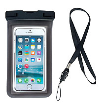 Waterproof pouch phone bag for swimming pool black