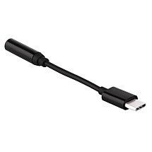 Adapter USB Type C to audio jack 3.5 mini jack black