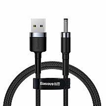 Baseus Cafule kabelis USB līdz DC 3,5 mm 2A 1 m pelēks + melns
